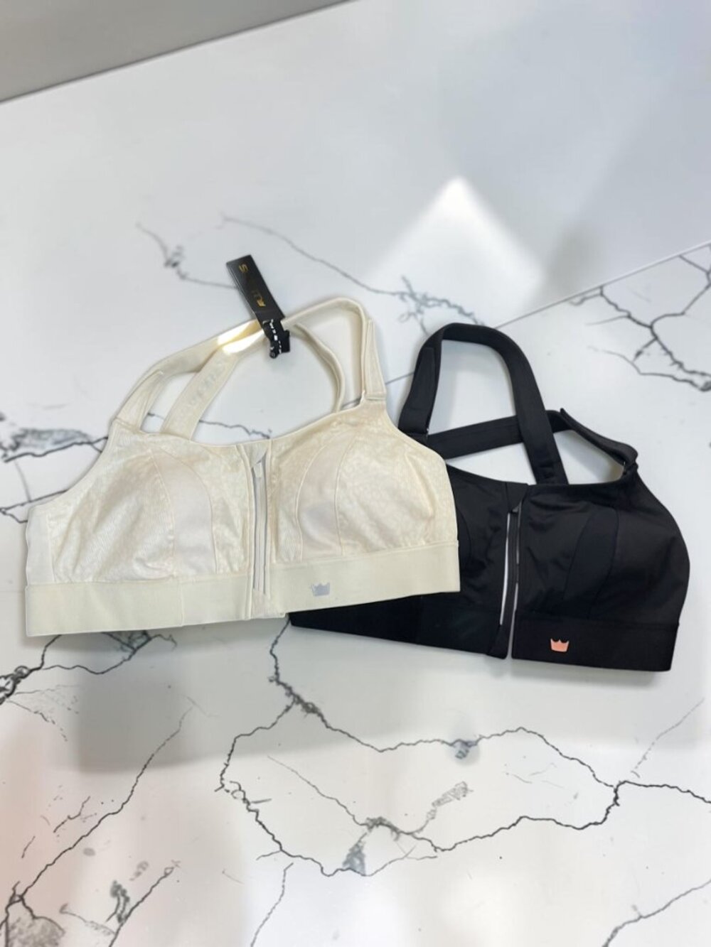 SHEFIT Ultimate Sports Bra Bundle Size 1 Luxe Black Ivory One New